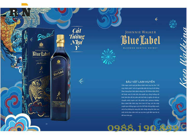Rượu Johnnie Walker blue label hộp quà tết 2022